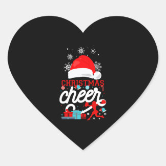 Cheerleading Christmas Cheer Hart Sticker