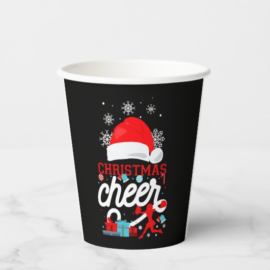 Cheerleading Christmas Cheer Papieren Bekers (Voorkant)