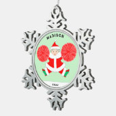 Cheerleading Christmas Collectible 2023 Tin Sneeuwvlok Ornament (Rechts)