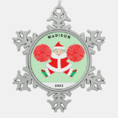 Cheerleading Christmas Collectible 2023 Tin Sneeuwvlok Ornament (Voorkant)