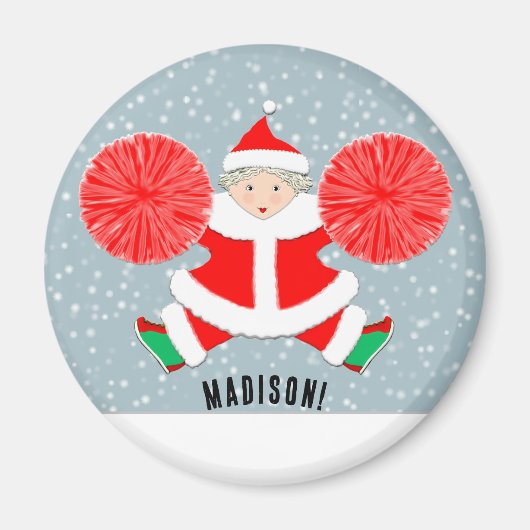 Cheerleading Christmas Stocking Stuffer Magneet (Voorkant)