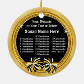 Cheerleading Coach Gift Ideeën, gepersonaliseerd Keramisch Ornament (Achterkant)