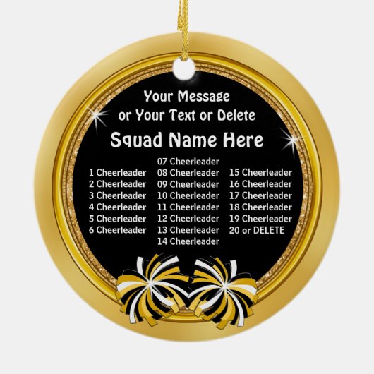 Cheerleading Coach Gift Ideeën, gepersonaliseerd Keramisch Ornament (Achterkant)