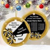Cheerleading Coach Gift Ideeën, gepersonaliseerd Keramisch Ornament