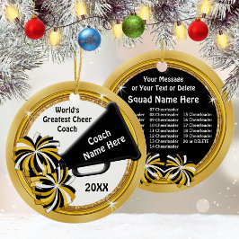 Cheerleading Coach Gift Ideeën, gepersonaliseerd Keramisch Ornament