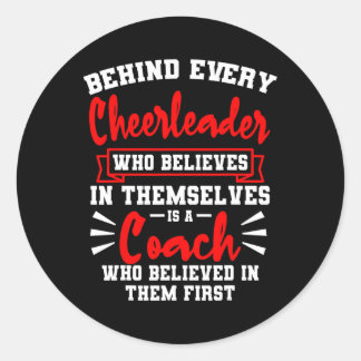Cheerleading Coach Team Cheer Cheerleader Ploeg Ch Ronde Sticker