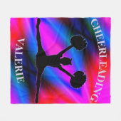 Cheerleading Colorful Fleece Blanket (Voorkant (Horizontaal))