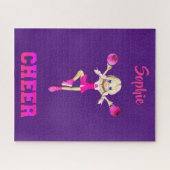 Cheerleading Cute Pink en Paarse Puzzle Legpuzzel (Horizontaal)
