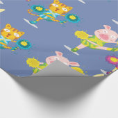 Cheerleading Dierentrio Pig Bunny en Kat Cadeaupapier