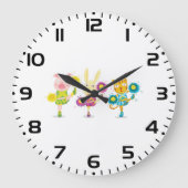 Cheerleading Dierentrio Pig Bunny en Kat Grote Klok (Voorkant)