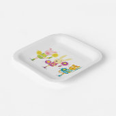 Cheerleading Dierentrio Pig Bunny en Kat Papieren Bordje (Gebogen)