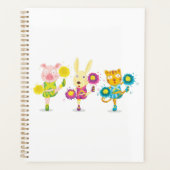 Cheerleading Dierentrio Pig Bunny en Kat Planner (Voorkant)