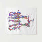 Cheerleading Eigenaar Cadeau | Verjaardagscadeau v Wandkleed (Voorkant (horizontaal))