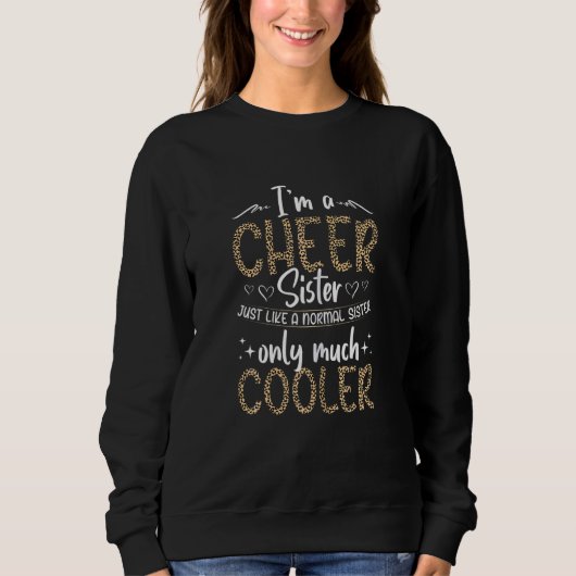 Cheerleading Fan Leopard Pattern Women Cheer Siste Trui (Voorkant)
