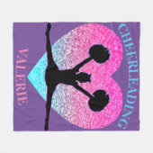 Cheerleading Fleece Blanket (Voorkant (Horizontaal))