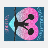 Cheerleading Fleece Blanket (Voorkant (Horizontaal))