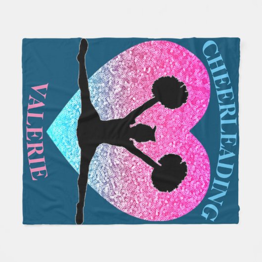 Cheerleading Fleece Blanket (Voorkant (Horizontaal))