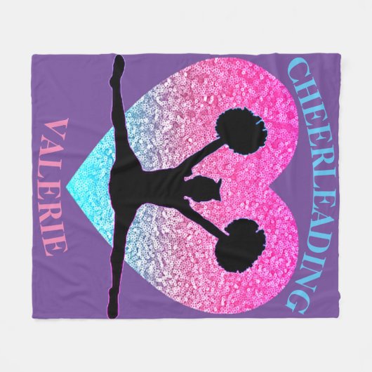 Cheerleading Fleece Blanket Deken (Voorkant (Horizontaal))
