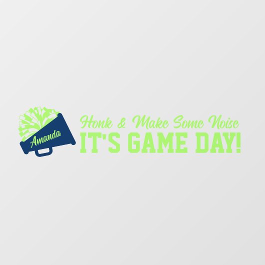 Cheerleading Game Day Back Window Cling voor SUV Raamsticker (Vel)