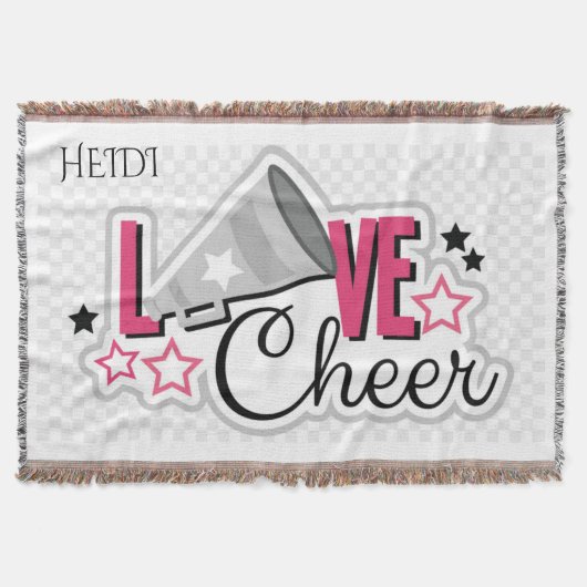 Cheerleading gepersonaliseerde deken gooien. (Voorkant)