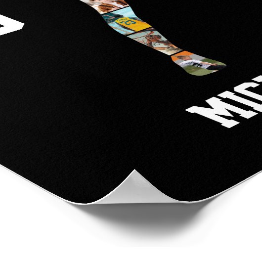 Cheerleading Girl Cheer Team Photo Collage Poster (Hoek)