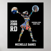 Cheerleading Girl Cheer Team Photo Collage Poster (Voorkant)