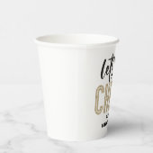 Cheerleading Gold en Black Cheer Birthday Papieren Bekers (Rechts)