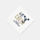 Cheerleading Gold en Navy Cheer Verjaardag Servet (Hoek)