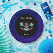 Cheerleading "Happy Birthday" Sparkle Paper Bord (Feest)