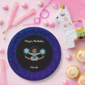 Cheerleading "Happy Birthday" Sparkle Paper Bord (Feest)