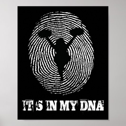 Cheerleading Het Zit In Mijn Dna Cheerleading Chee Poster (Voorkant)