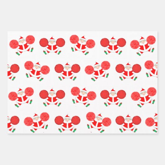 Cheerleading Holiday Gift Inpakpapier Vel (Voorkant 3)