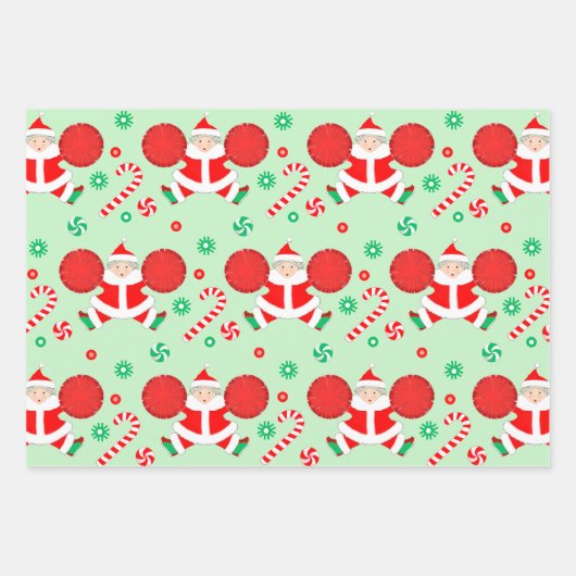 Cheerleading Holiday Gift Inpakpapier Vel (Voorkant)