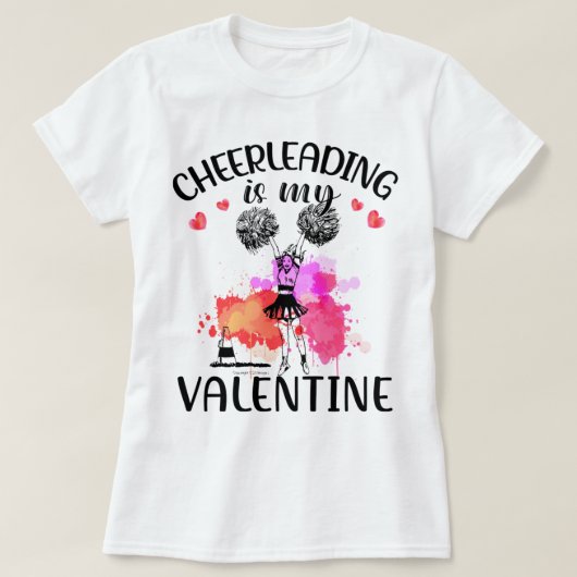 Cheerleading is mijn valentine TTA T-shirt (Design voorkant)