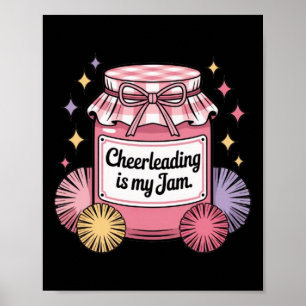 Cheerleading Is My Jam Vintage Pot Poster