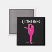 Cheerleading It's What I Do Magnet Black en Pink (Voorkant / Achterkant)