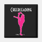 Cheerleading It's What I Do Magnet Black en Pink (Voorkant)