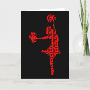 Cheerleading Liefhebbers Valentijnsharten Liefde C Kaart