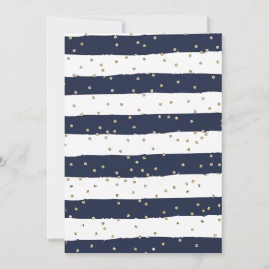 Cheerleading Navy en Gold Cheer Verjaardag Kaart (Achterkant)