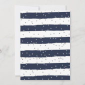 Cheerleading Navy en Silver Cheer Verjaardag Kaart (Achterkant)