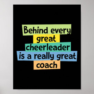 Cheerleading ontwerp voor een coach poster