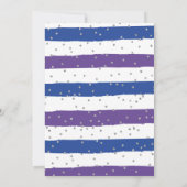 Cheerleading Paarse Blue Cheer Verjaardag Kaart (Achterkant)