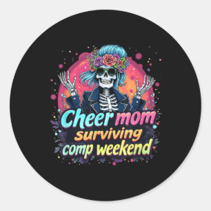 Cheerleading Parent Koffie Cheer Mom Surviving Com Ronde Sticker