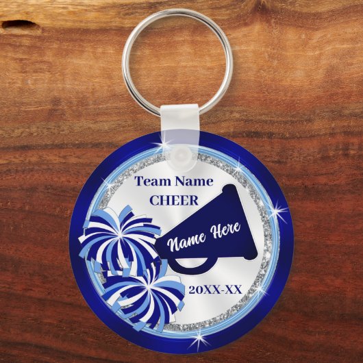 Cheerleading Party Favors, Megaphone en Pom Poms Sleutelhanger (Voorkant)