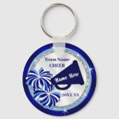 Cheerleading Party Favors, Megaphone en Pom Poms Sleutelhanger (Achterkant)