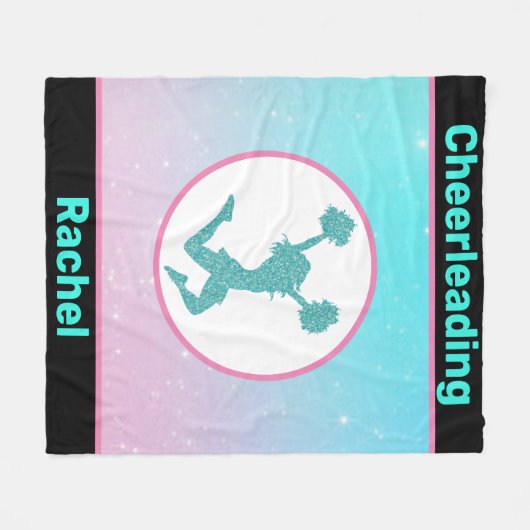 Cheerleading Pastel Fleece Blanket (Voorkant (Horizontaal))