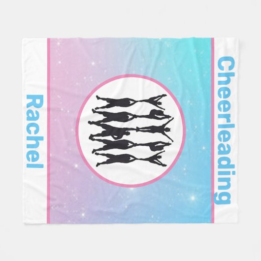 Cheerleading Pastel Fleece Blanket (Voorkant (Horizontaal))