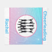 Cheerleading Pastel Fleece Blanket Deken (Voorkant (Horizontaal))