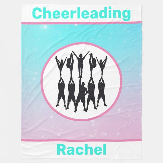 Cheerleading Pastel Fleece Deken (Voorkant)