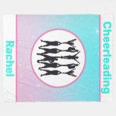 Cheerleading Pastel Fleece Deken (Voorkant (Horizontaal))